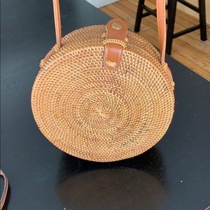 Crossbody Circle Straw Bag by UO